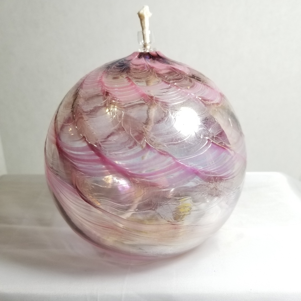 Vintage Seattle Glass Eye Studio Oil Lamp